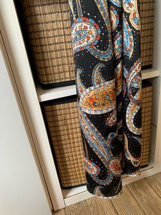 Vestido largo estampado paisley talla M