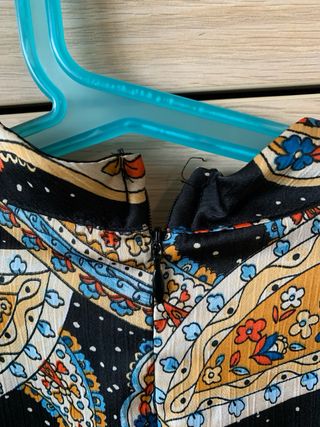 Vestido largo estampado paisley talla M