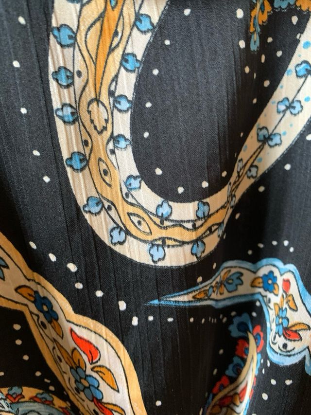 Vestido largo estampado paisley talla M