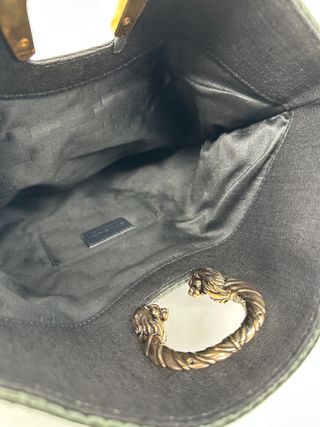 Bolso de mano Bulgari negro y verde