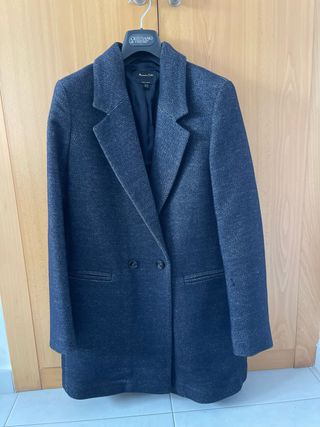 Abrigo Massimo Dutti azul marino T42