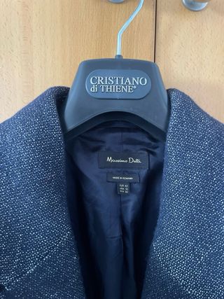 Abrigo Massimo Dutti azul marino T42