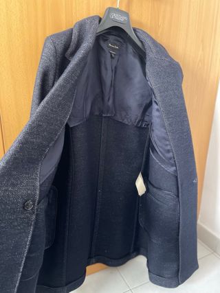 Abrigo Massimo Dutti azul marino T42