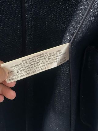 Abrigo Massimo Dutti azul marino T42