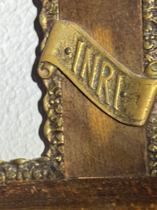 Crucifijo antiguo latón y madera noble