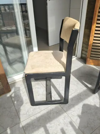 4 Sillas Comedor Tapizadas Madera