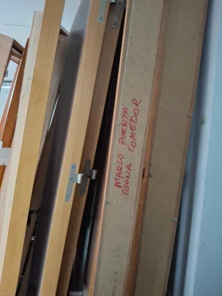 Puerta interior madera de cerezo