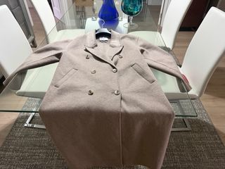 Abrigo lana beige/marrón nuevo