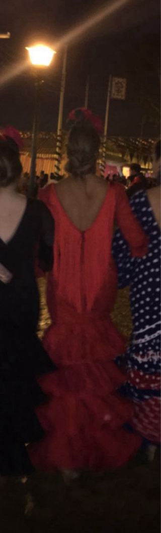 Vestido Flamenco Rojo con Flecos