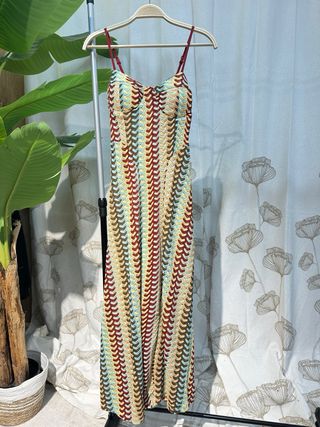 Vestido largo estampado