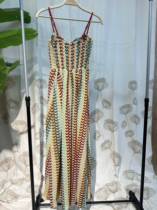 Vestido largo estampado