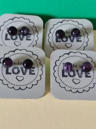 Lote pendientes amatista sin perforar