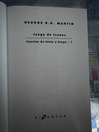 Canción de hielo y fuego: Juego de tronos (Giga...
