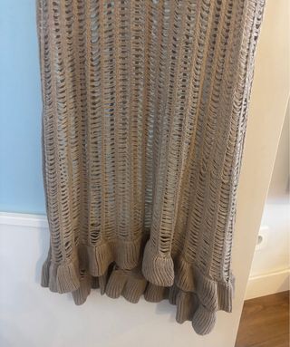 Vestido playero largo beige