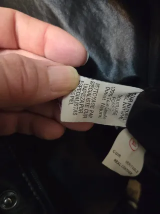 PIEL AUTÉNTICA: Puffer PLUMÓN + Pantalón biker XL