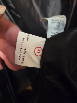 PIEL AUTÉNTICA: Puffer PLUMÓN + Pantalón biker XL