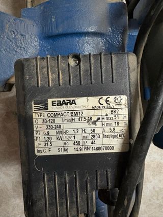 Motor Bomba de Agua Azul