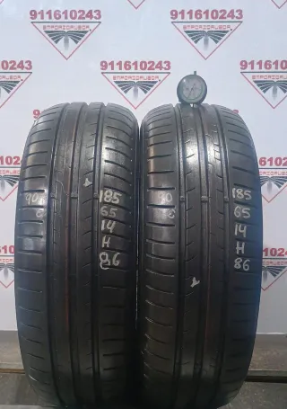 185 65 14 H DUNLOP RUEDA AL 90% VIDA UTIL