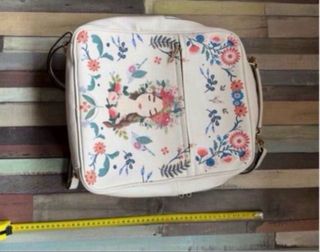 Mochila Parfois floral beige multicolor