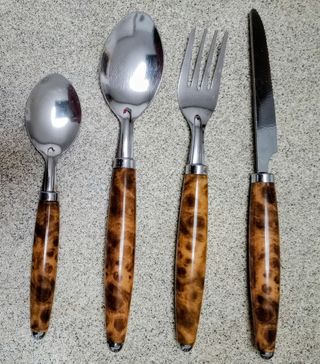 Set posate acciaio e plastica