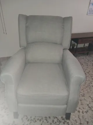Sillón relax reclinable tela gris