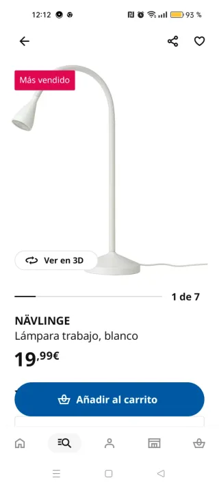 Flexo NAVLINGE blanco.