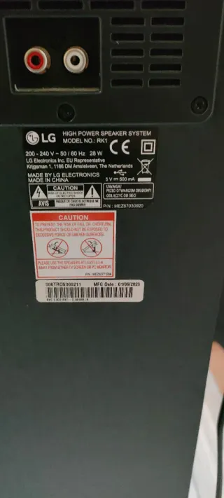 Barra de Sonido LG Negra