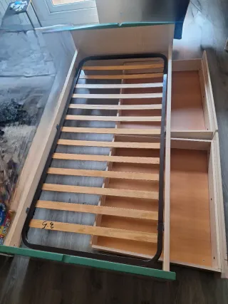 Cama individual 90cm con somier