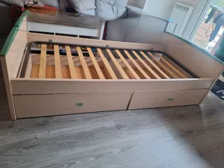 Cama individual 90cm con somier