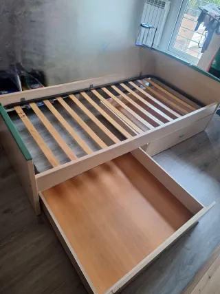 Cama individual 90cm con somier