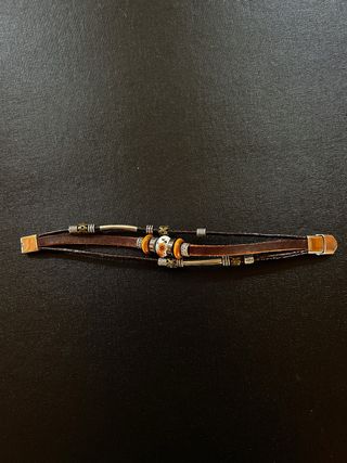 Bracciale Uomo o Donna Pelle e Metallo