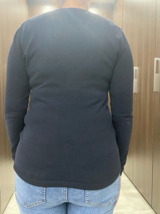 Jersey mujer negro manga larga