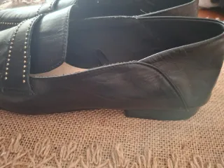 Mocasines de piel Zara negros talla 39