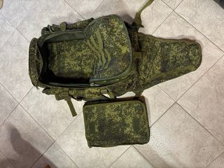 Mochila Caza Verde Militar con rifle