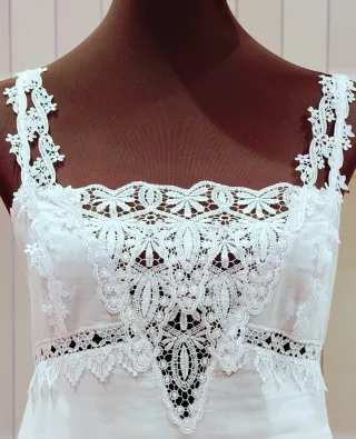 Top Charo Ruiz Encaje Blanco