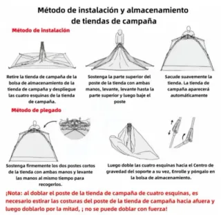 Tienda de campaña POP UP Impermeable 3 personas