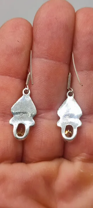 Pendientes de Plata y Citrino.