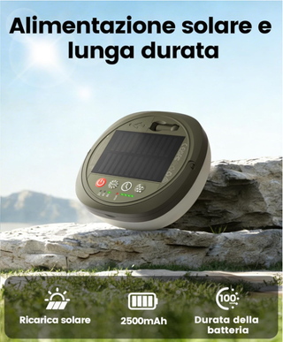 Catena LED Campeggio 10m 130 LED Solare/USB