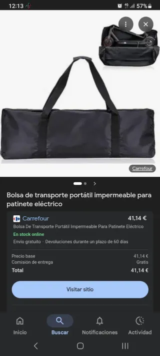 Bolso para patinete