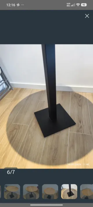 Mesa redonda madera y metal