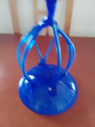 Cuenco de cristal azul y blanco de francia