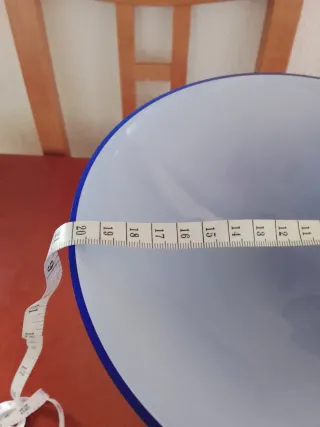 Cuenco de cristal azul y blanco de francia