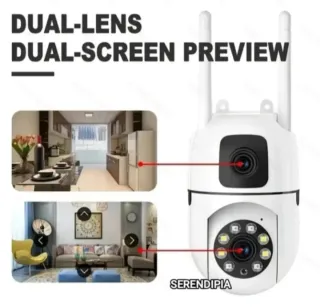 4 CÁMARAS DE VIGILANCIA Y SEGURIDAD DOBLE LENTE.