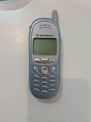 Teléfono Móvil Motorola Antiguo Azul/Plateado