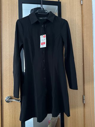 Vestido negro botones Lefties