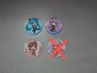 Lote Chapas Tela Vocaloid Miku - MEIKO - Luka