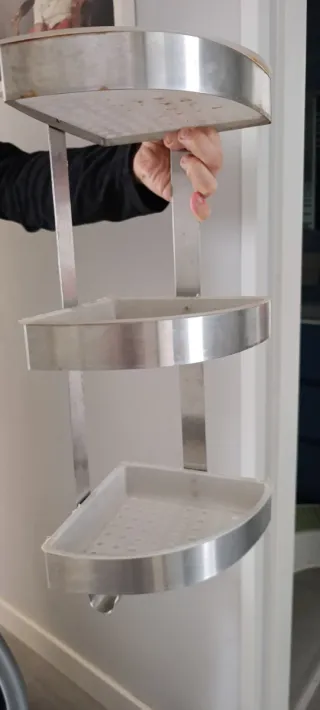 Estantería esquinera baño 3 niveles