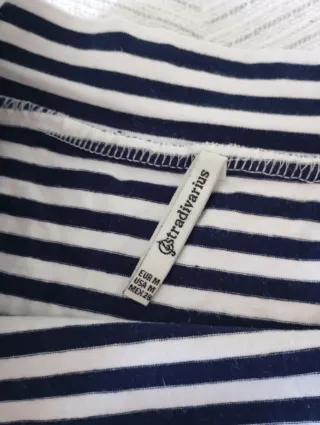 Camiseta rayas manga 3/4 Stradivarius