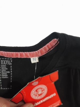Kukuxumusu/ Camiseta manga larga negra estampa M