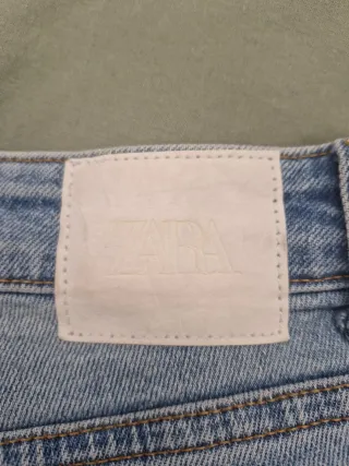 Pantalón campana ZARA azul